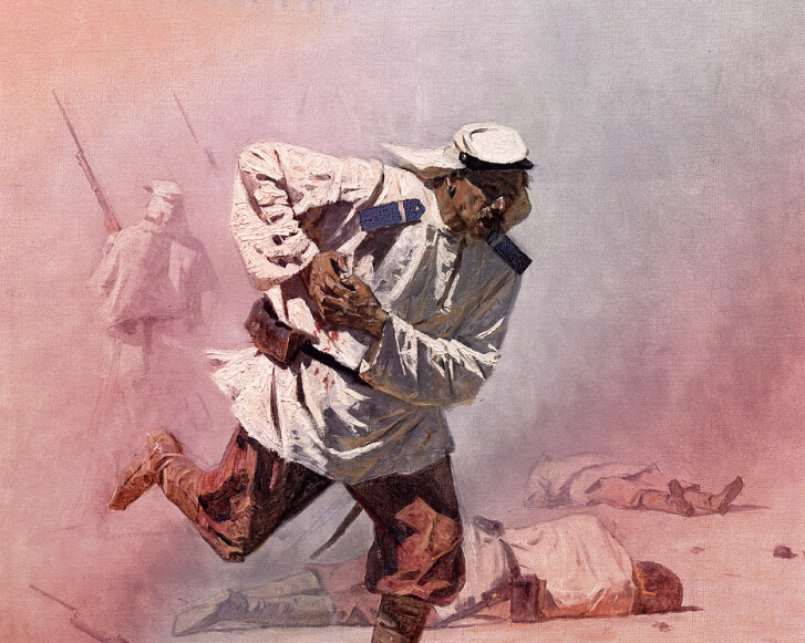 Картина Верещагина «Смертельно раненый», 1873 год