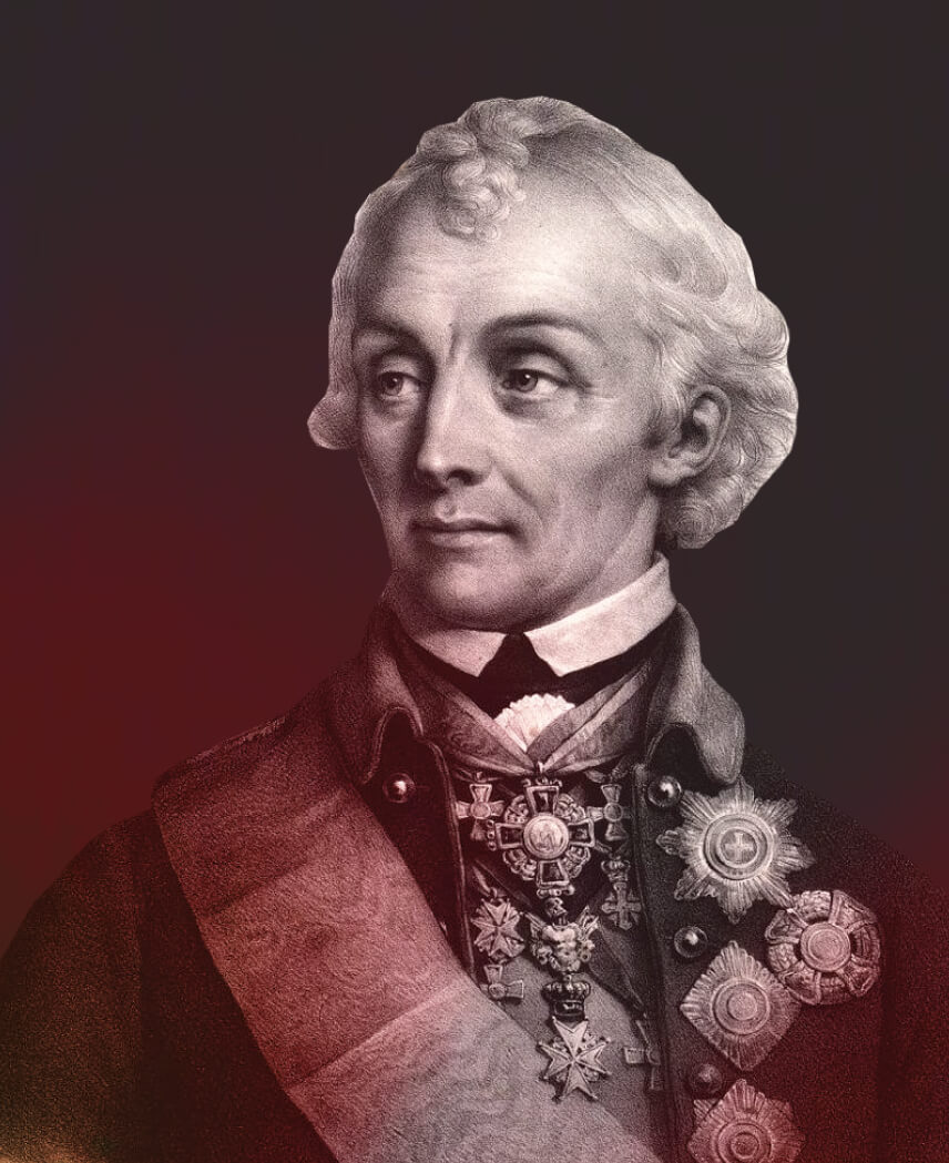 Полководец А. В. Суворов. Литография, 1828 год